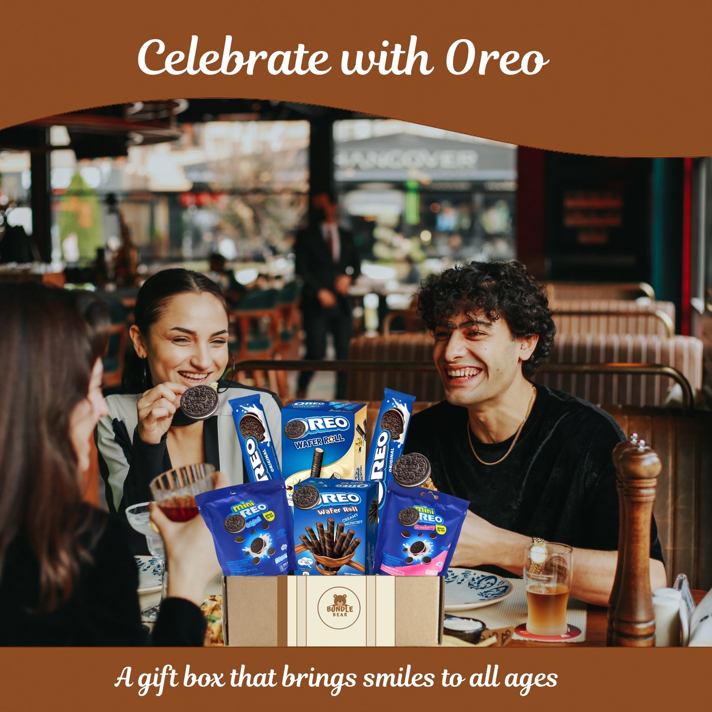 Oreo Biscuit Gift Set β 6 Piece Variety Box with Mini Oreos, Wafer Rolls & Classic Sandwich Biscuits β Chocolate Biscuit Selection Gift for Birthdays, Thank You & Sharing