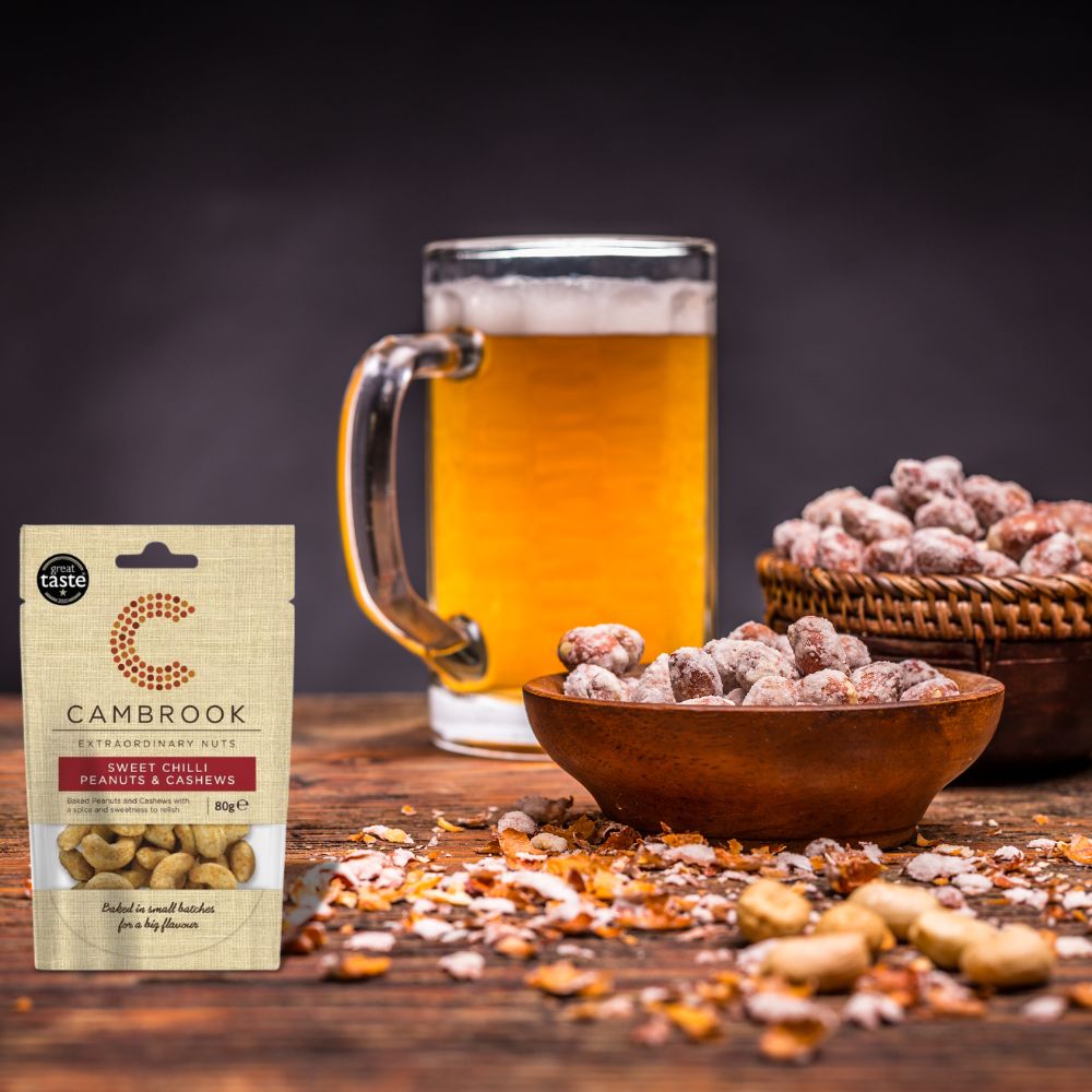 Nuts Gift Set, Including Cambrook Nut Snacks Packs in Gift Box – Premium Peanuts, Cashews & Almonds – Men’s Snack Hamper