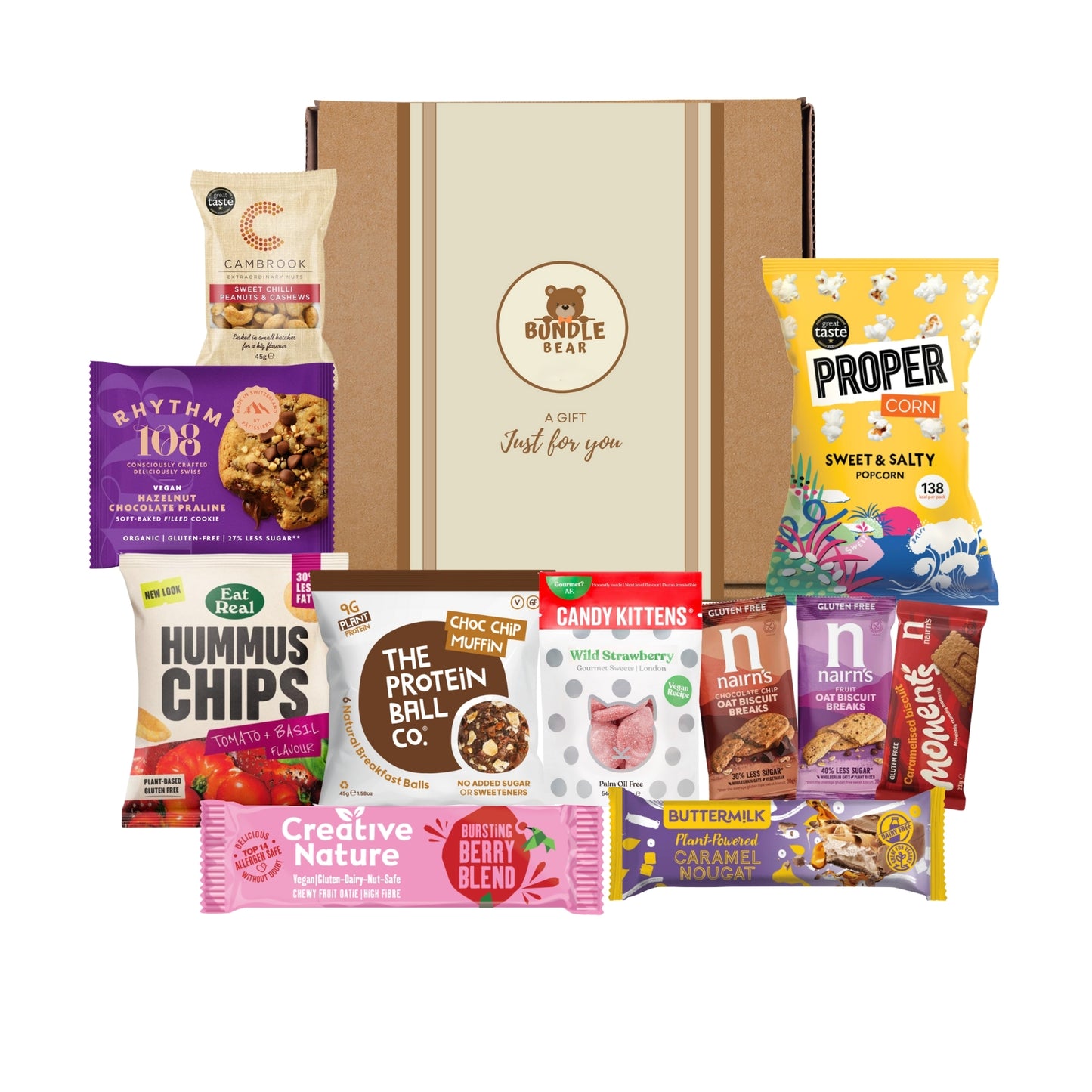 Premium Gluten Free Snacks Gift Box – Bundle Bear Gluten Free Hamper with Sweet & Savoury Treats – Coeliac Gifts & Celiac Hamper