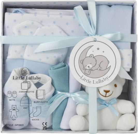 Little Lullaby Luxury Newborn Baby Gift Set – 7 Piece Box (0–3 Months)