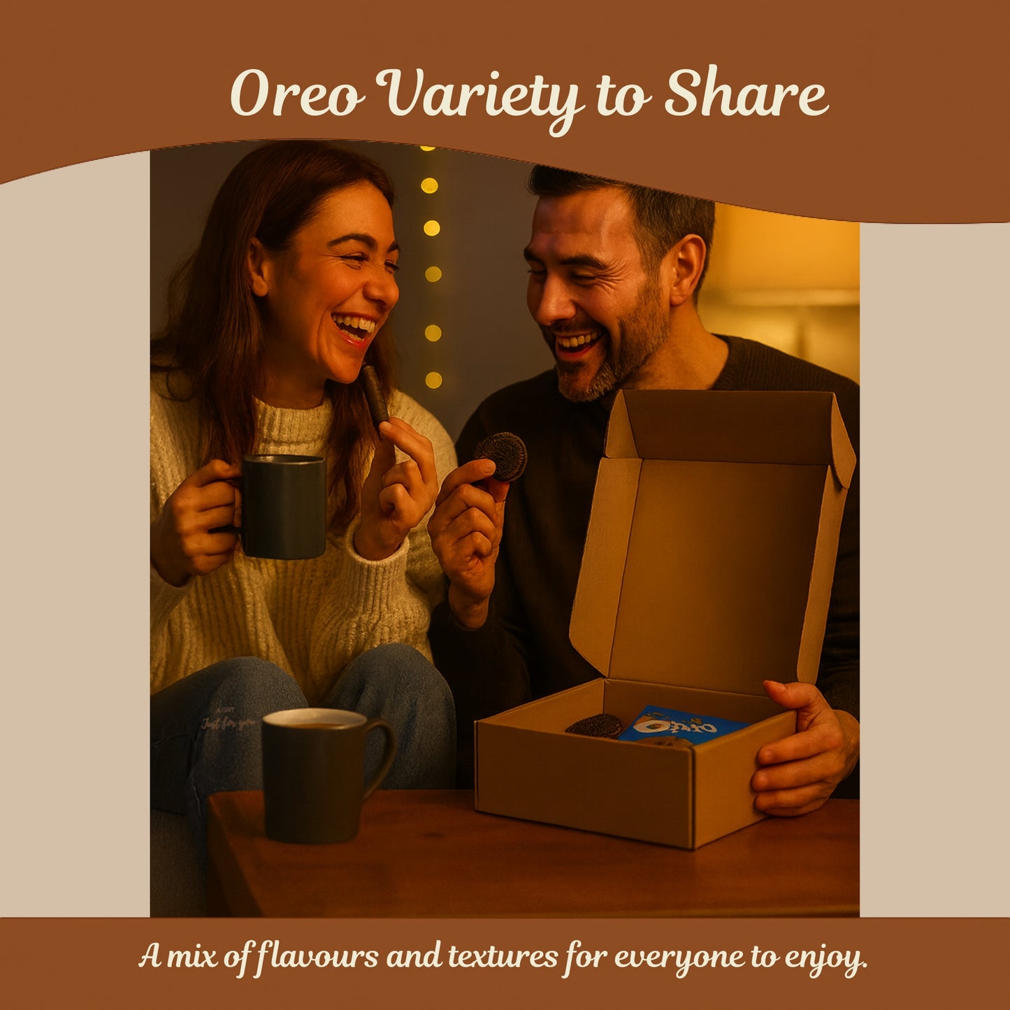 Oreo Biscuit Gift Set – 6 Piece Variety Box with Mini Oreos, Wafer Rolls & Classic Sandwich Biscuits – Chocolate Biscuit Selection Gift for Birthdays, Thank You & Sharing