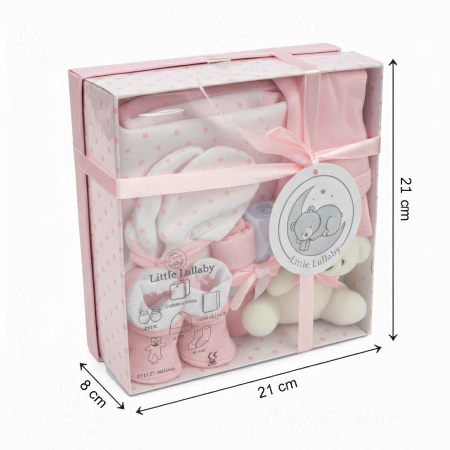 Little Lullaby Luxury Newborn Baby Gift Set – 7 Piece Box (0–3 Months)