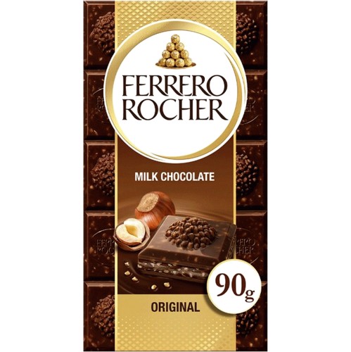 Ferrero Rocher Chocolate Gift Set, 24 Pack Rocher Box, Milk Chocolate & White Chocolate Bar, Ferrero Rocher Chocolate