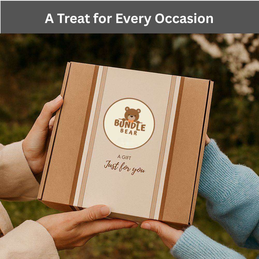 Vegan Hamper Snack Box, Chocolate, Sweets, Crisps & Nuts Gift Selection by Bundle Bear, Vegan Chocolate Gifts & Plant Based Treats, Vegetarian Snack Gift Box for Women & Men