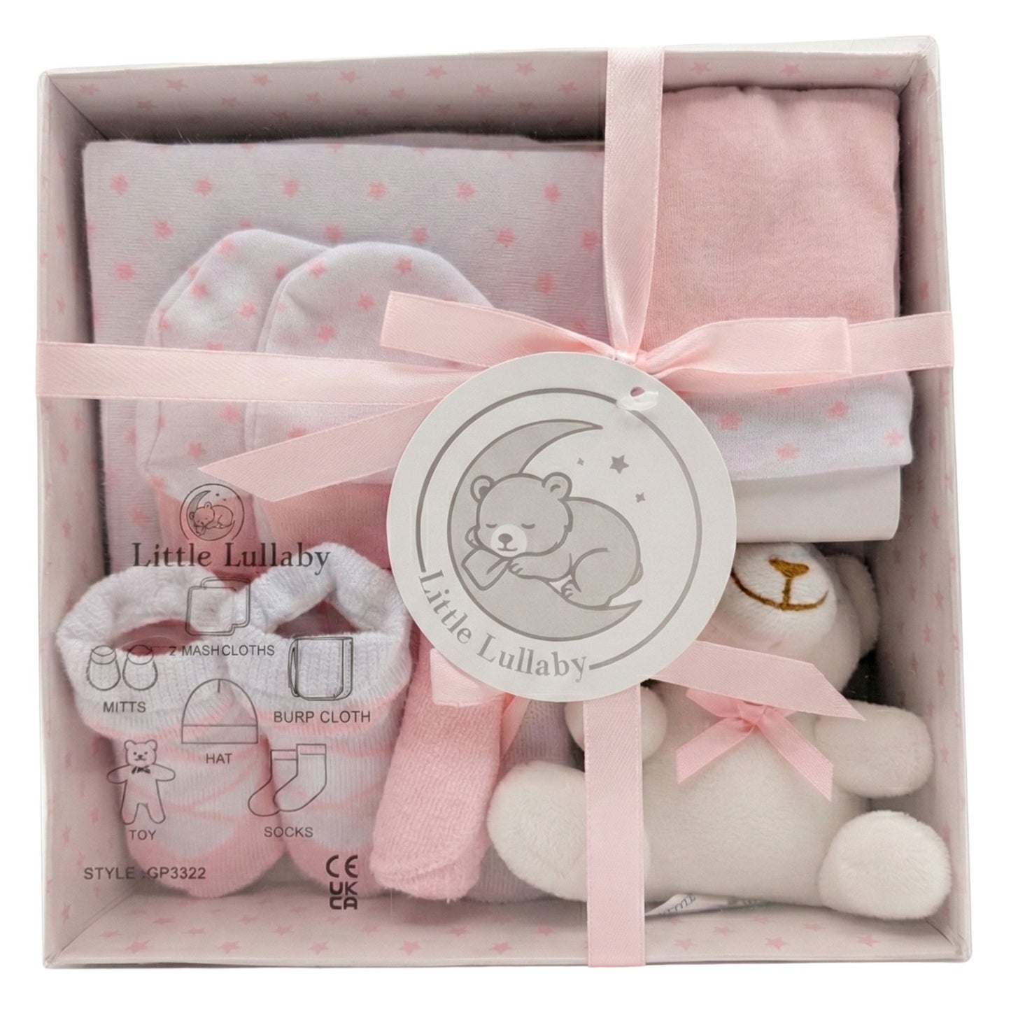 Little Lullaby Luxury Newborn Baby Gift Set – 7 Piece Box (0–3 Months)