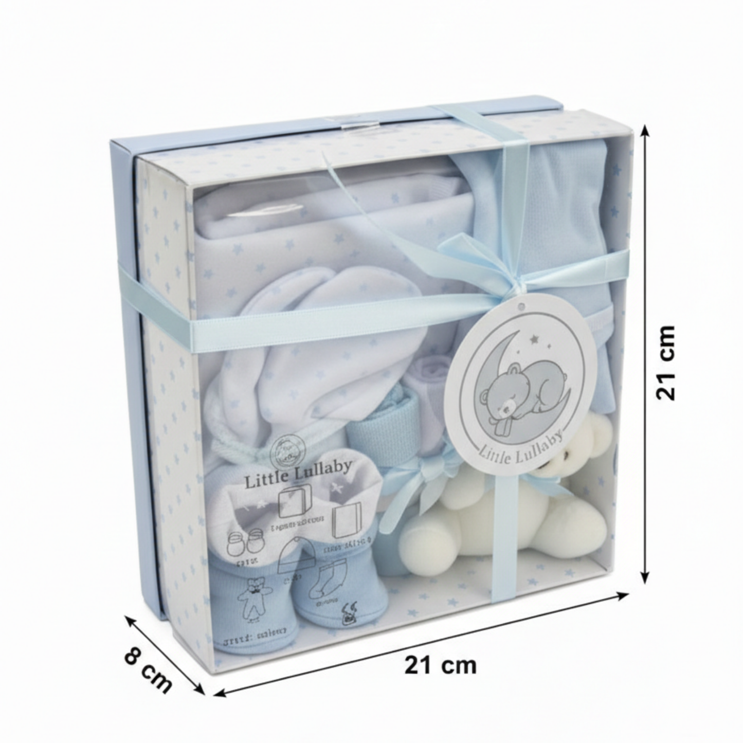 Little Lullaby Luxury Newborn Baby Gift Set – 7 Piece Box (0–3 Months)