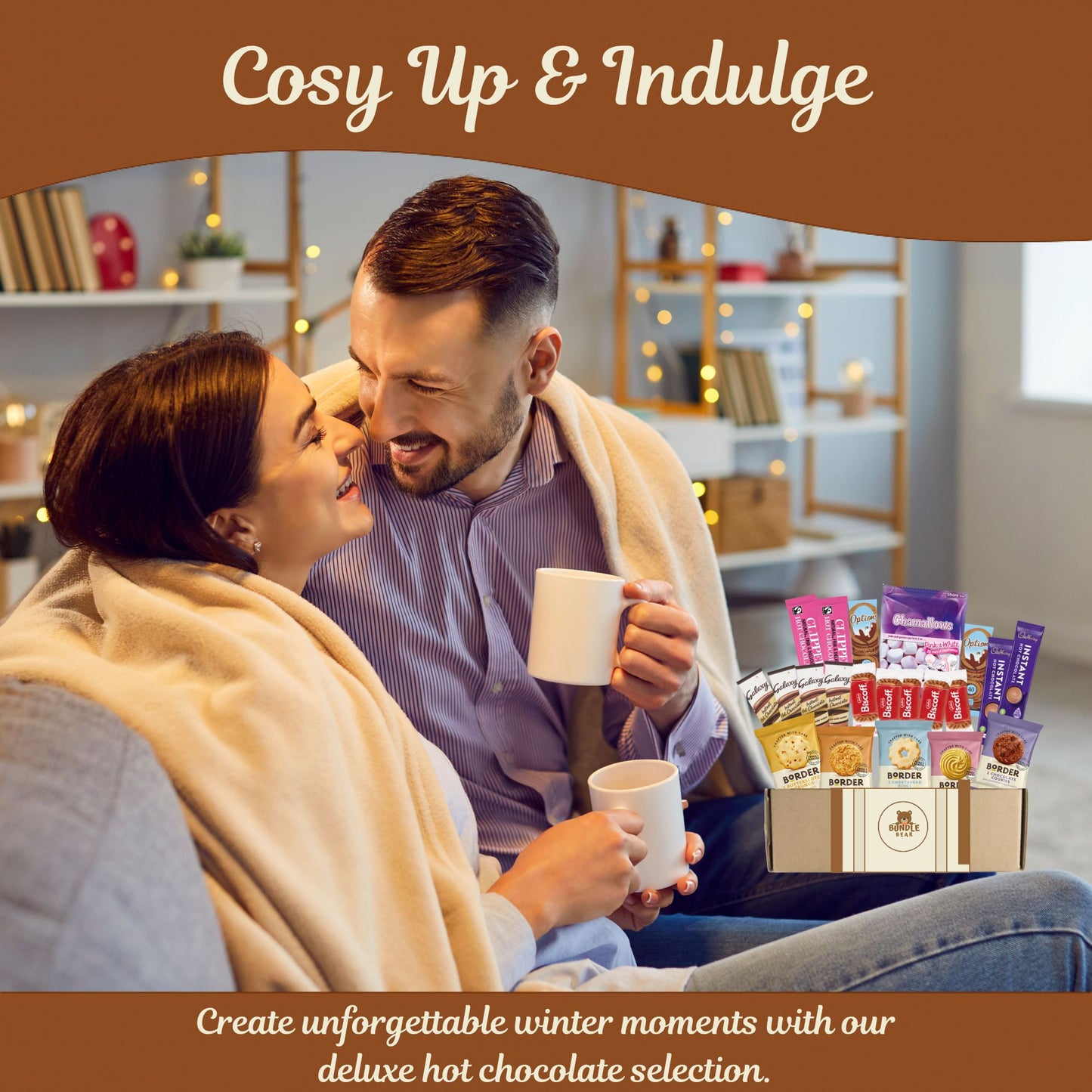 Hot Chocolate Gift Set – Luxury Hot Chocolate Selection with Biscuits & Marshmallows – Bundle Bear Hot Chocolate Kit – Perfect Christmas Hot Chocolate Gift Set for Winter Treats