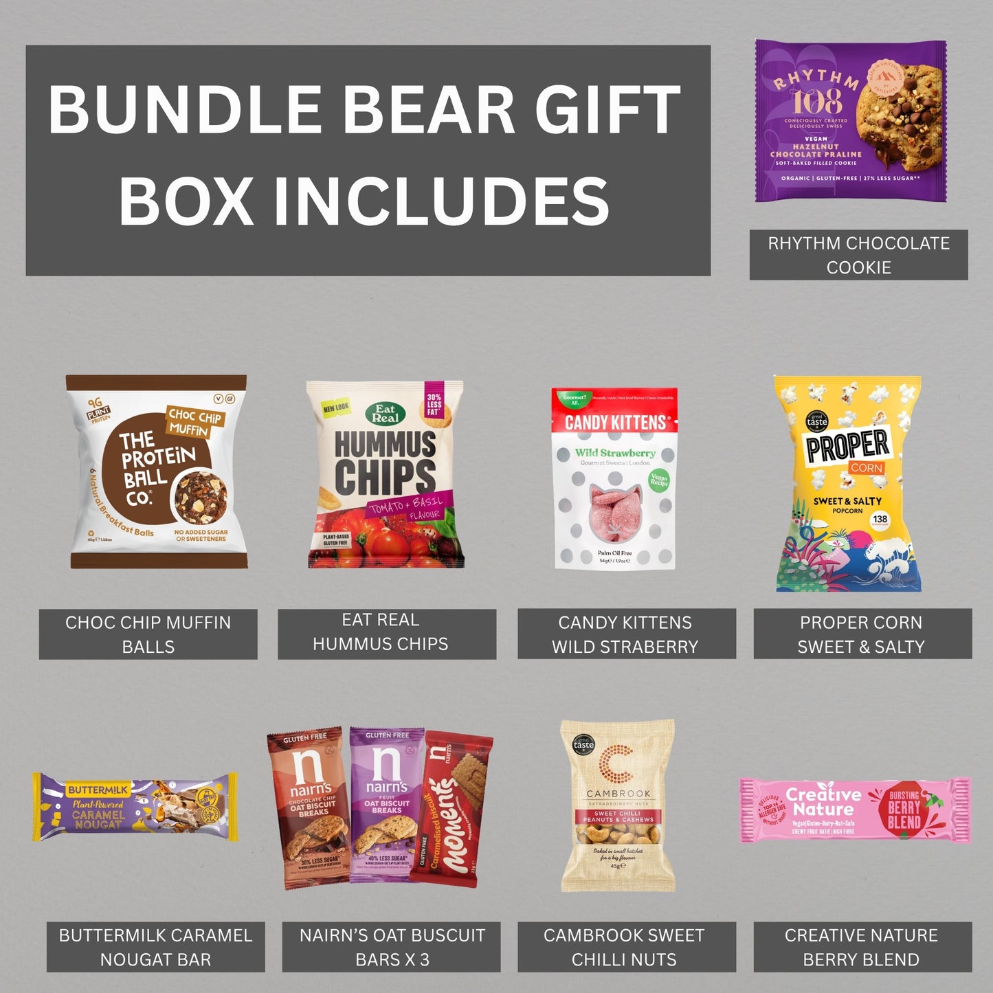 Premium Gluten Free Snacks Gift Box – Bundle Bear Gluten Free Hamper with Sweet & Savoury Treats – Coeliac Gifts & Celiac Hamper