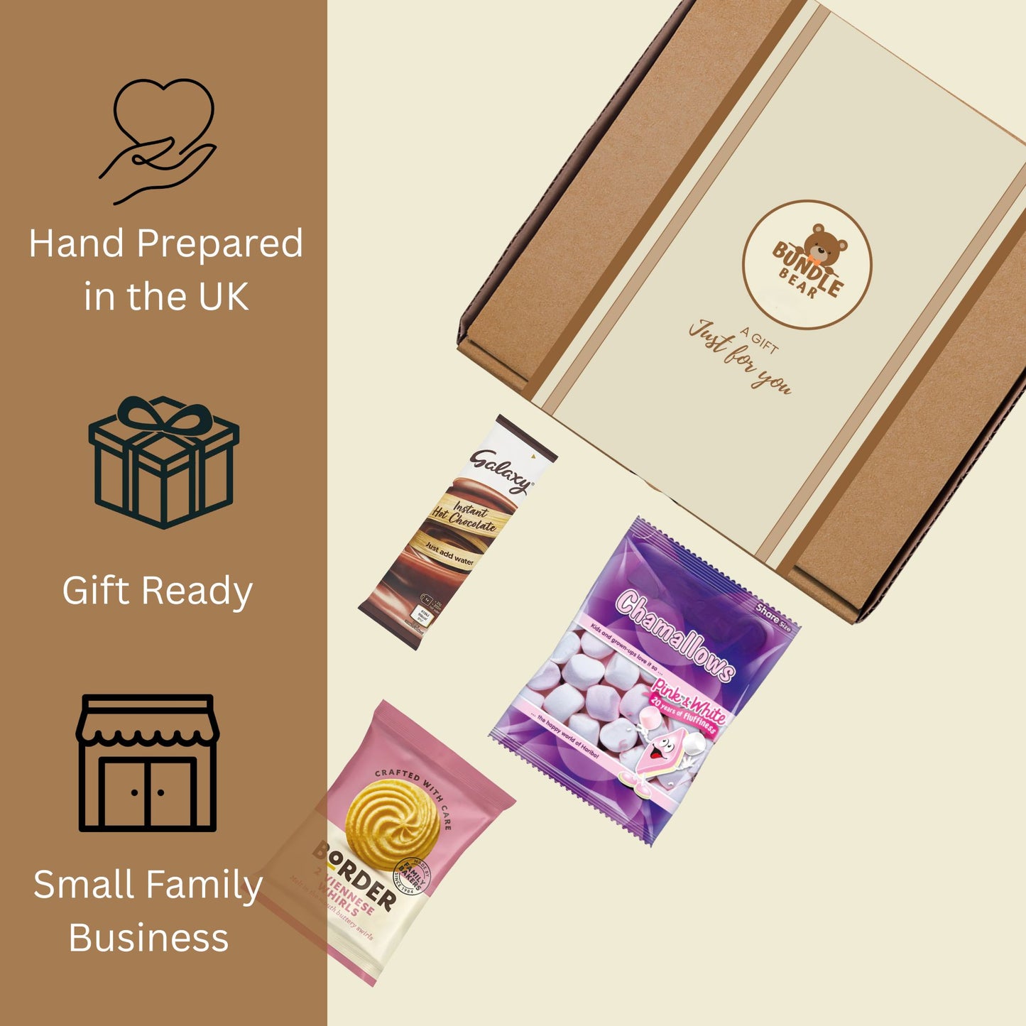 Hot Chocolate Gift Set – Luxury Hot Chocolate Selection with Biscuits & Marshmallows – Bundle Bear Hot Chocolate Kit – Perfect Christmas Hot Chocolate Gift Set for Winter Treats