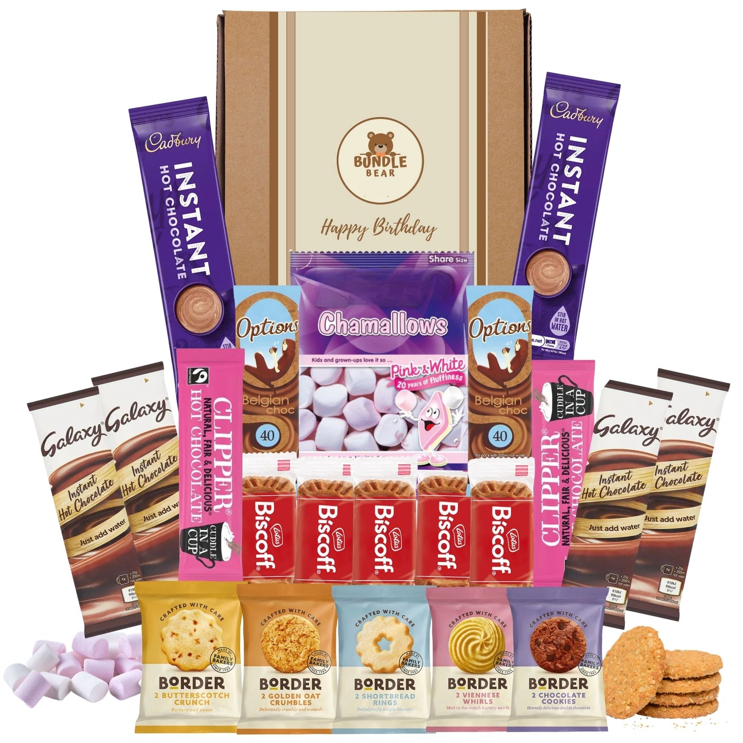 Hot Chocolate Gift Set – Luxury Hot Chocolate Selection with Biscuits & Marshmallows – Bundle Bear Hot Chocolate Kit – Perfect Christmas Hot Chocolate Gift Set for Winter Treats