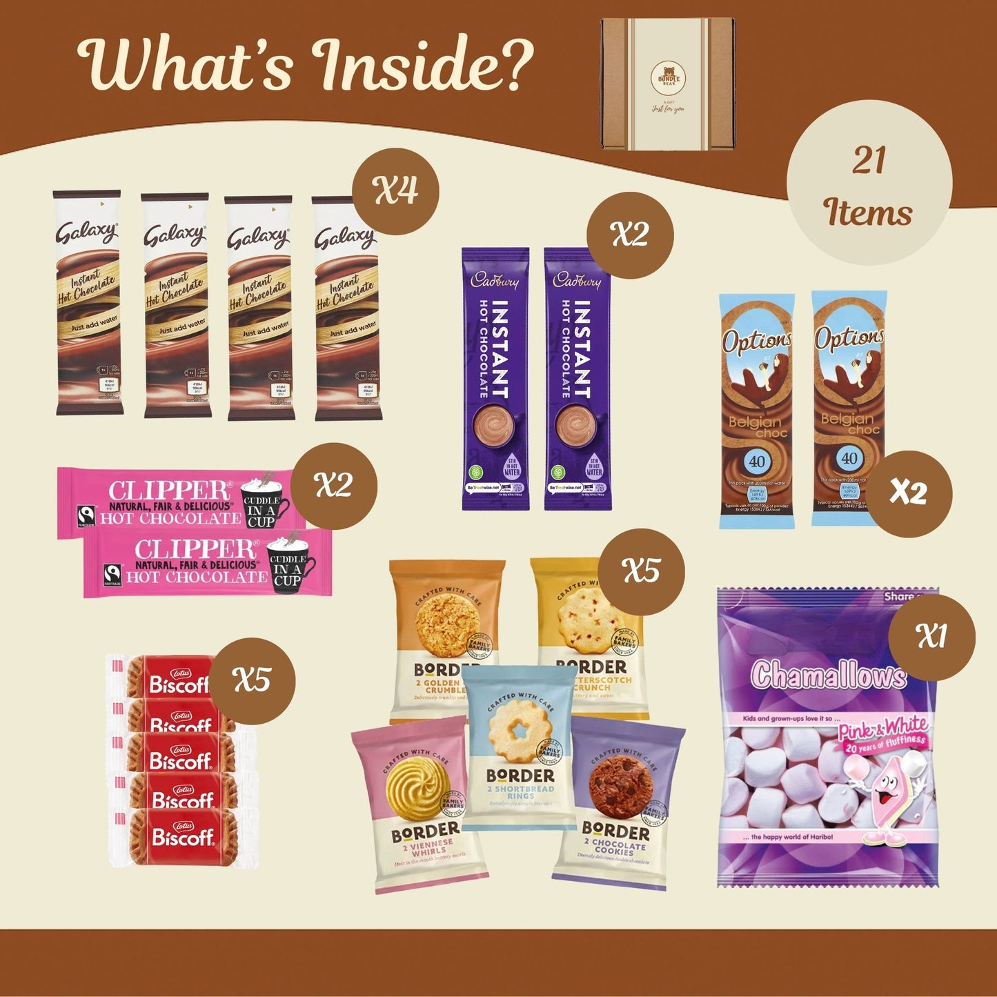 Hot Chocolate Gift Set – Luxury Hot Chocolate Selection with Biscuits & Marshmallows – Bundle Bear Hot Chocolate Kit – Perfect Christmas Hot Chocolate Gift Set for Winter Treats