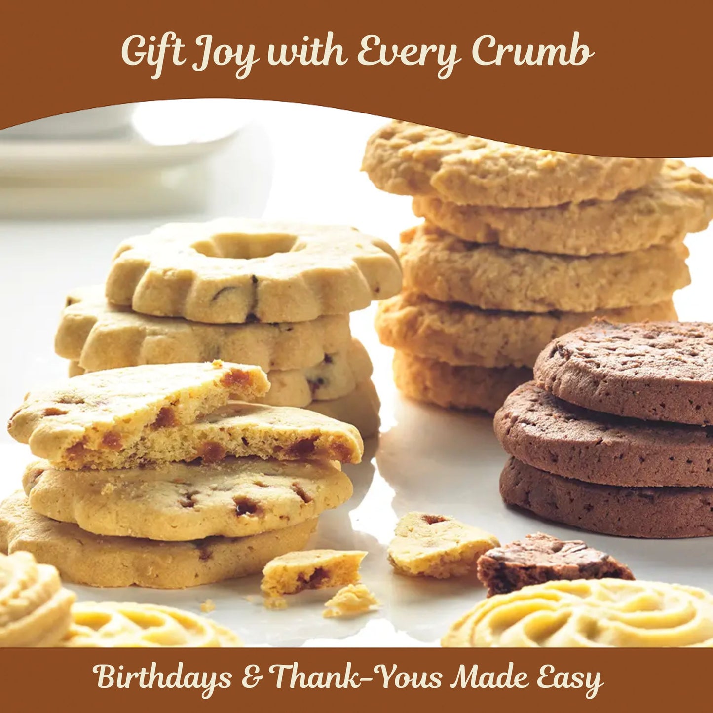 Biscuit Gift Set Hamper – Bundle Bear Biscuit Hamper including 18 Snack Twin Packs – Border Biscuits, Shortbread & Individually Wrapped Cookies/Birthday Hampers for Women & Men